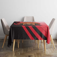 Singapore Lion Tablecloth with Sunset Marina Bay Design and National Flag