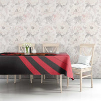 Singapore Lion Tablecloth with Sunset Marina Bay Design and National Flag