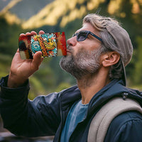 Singapore Merlion 4 in 1 Can Cooler Tumbler with Graffiti Art Style and National Flag