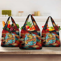 Singapore Merlion Grocery Bag with Graffiti Art Style and National Flag