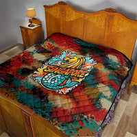 Singapore Merlion Quilt with Graffiti Art Style and National Flag