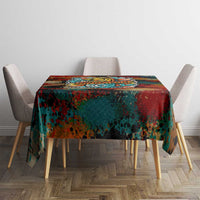 Singapore Merlion Tablecloth with Graffiti Art Style and National Flag