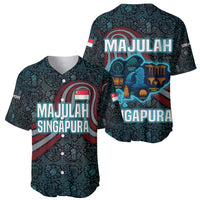 Singapore Baseball Jersey with National Icons and Majulah Singapura Script
