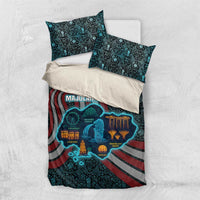 Singapore Bedding Set with National Icons and Majulah Singapura Script