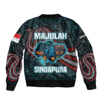 Singapore Bomber Jacket with National Icons and Majulah Singapura Script