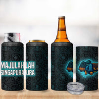 Singapore 4 in 1 Can Cooler Tumbler with National Icons and Majulah Singapura Script