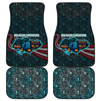 Singapore Car Mats with National Icons and Majulah Singapura Script