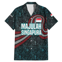 Singapore Family Matching Mermaid Dress and Hawaiian Shirt with National Icons and Majulah Singapura Script