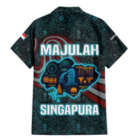 Singapore Family Matching Mermaid Dress and Hawaiian Shirt with National Icons and Majulah Singapura Script
