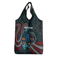 Singapore Grocery Bag with National Icons and Majulah Singapura Script