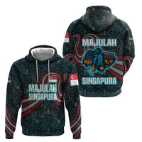 Singapore Hoodie with National Icons and Majulah Singapura Script
