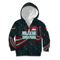Singapore Kid Hoodie with National Icons and Majulah Singapura Script