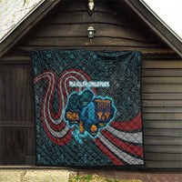 Singapore Quilt with National Icons and Majulah Singapura Script