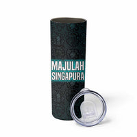 Singapore Skinny Tumbler with National Icons and Majulah Singapura Script