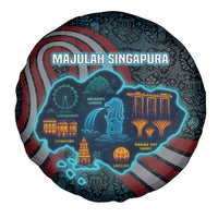 Singapore Spare Tire Cover with National Icons and Majulah Singapura Script