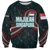 Singapore Sweatshirt with National Icons and Majulah Singapura Script