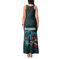 Singapore Tank Maxi Dress with National Icons and Majulah Singapura Script