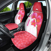 Singapore Car Seat Cover with Orchid Flower Design and National Flag Motif
