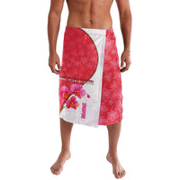 Singapore Lavalava with Orchid Flower Design and National Flag Motif