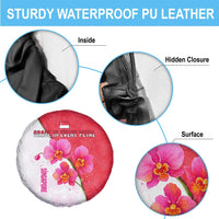 Singapore Spare Tire Cover with Orchid Flower Design and National Flag Motif