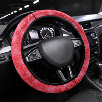 Singapore Steering Wheel Cover with Orchid Flower Design and National Flag Motif