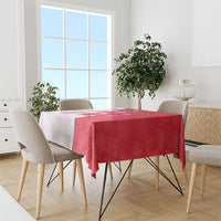 Singapore Tablecloth with Orchid Flower Design and National Flag Motif