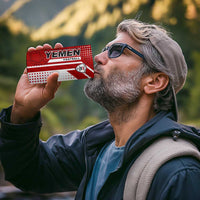Yemen Football 4 in 1 Can Cooler Tumbler with Red and White Flag Design