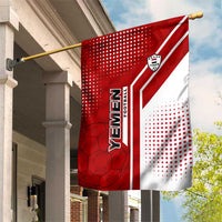 Yemen Football Garden Flag with Red and White Flag Design