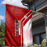 Yemen Football Garden Flag with Red and White Flag Design