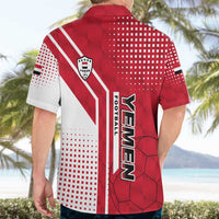 Yemen Football Hawaiian Shirt with Red and White Flag Design