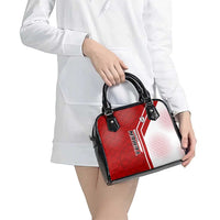 Yemen Football Shoulder Handbag with Red and White Flag Design