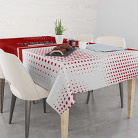 Yemen Football Tablecloth with Red and White Flag Design