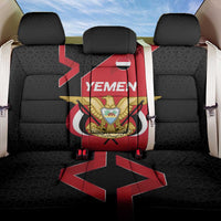 Yemen Eagle Emblem Back Car Seat Cover with National Flag and Map Design