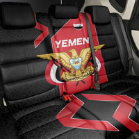 Yemen Eagle Emblem Back Car Seat Cover with National Flag and Map Design