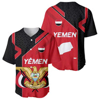 Yemen Eagle Emblem Baseball Jersey with National Flag and Map Design