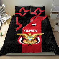 Yemen Eagle Emblem Bedding Set with National Flag and Map Design