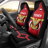 Yemen Eagle Emblem Car Seat Cover with National Flag and Map Design