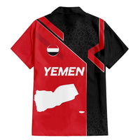 Yemen Eagle Emblem Family Matching Mermaid Dress and Hawaiian Shirt with National Flag and Map Design