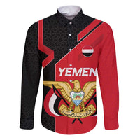Yemen Eagle Emblem Family Matching Puletasi and Hawaiian Shirt with National Flag and Map Design