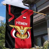 Yemen Eagle Emblem Garden Flag with National Flag and Map Design