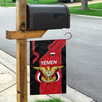 Yemen Eagle Emblem Garden Flag with National Flag and Map Design
