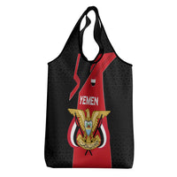 Yemen Eagle Emblem Grocery Bag with National Flag and Map Design
