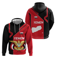 Yemen Eagle Emblem Hoodie with National Flag and Map Design