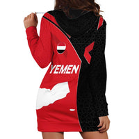 Yemen Eagle Emblem Hoodie Dress with National Flag and Map Design