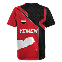 Yemen Eagle Emblem Rugby Jersey with National Flag and Map Design