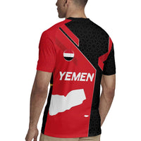 Yemen Eagle Emblem Rugby Jersey with National Flag and Map Design