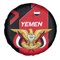 Yemen Eagle Emblem Spare Tire Cover with National Flag and Map Design