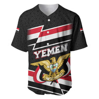 Yemen Baseball Jersey with National Eagle Emblem and Flag Stripe Design