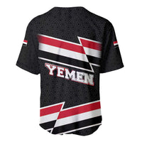 Yemen Baseball Jersey with National Eagle Emblem and Flag Stripe Design
