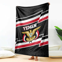 Yemen Blanket with National Eagle Emblem and Flag Stripe Design